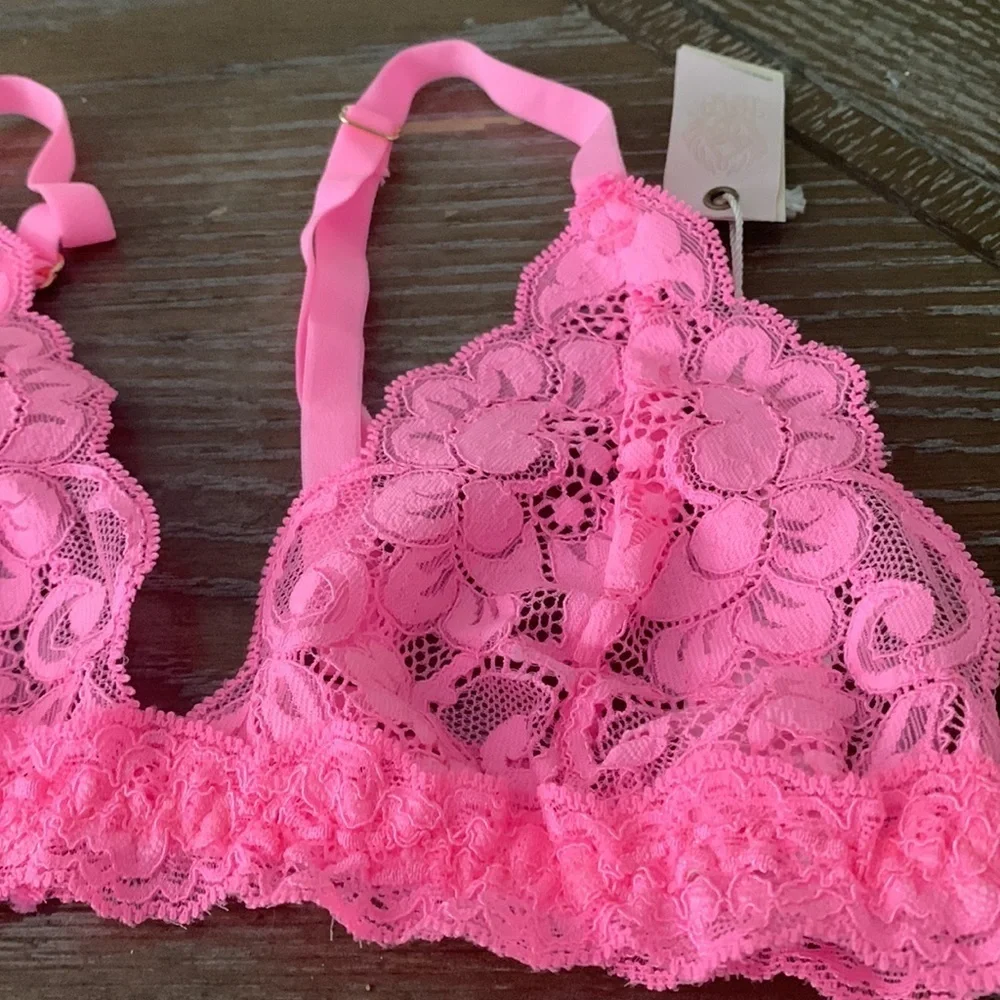 Free people HAH CHI bralette new xs hot pink